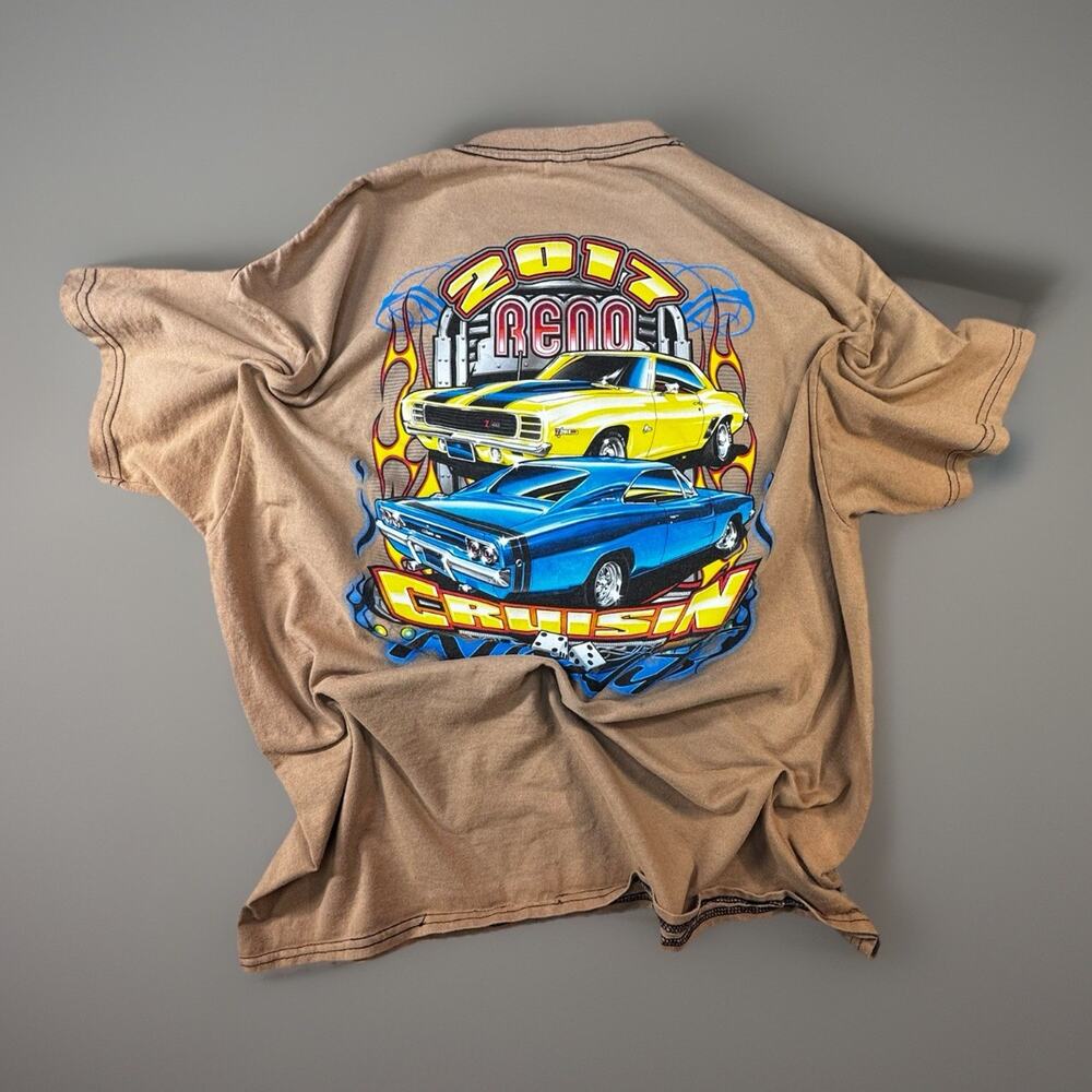 Cruisin Virginia Street Reno Nevada 2017 Car Show T Shirt Mens XL Camaro -561